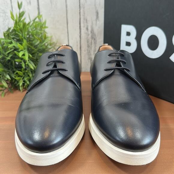 Boss Men's Jerrard Derby Leather Shoes Size 8 - Picture 5 of 10